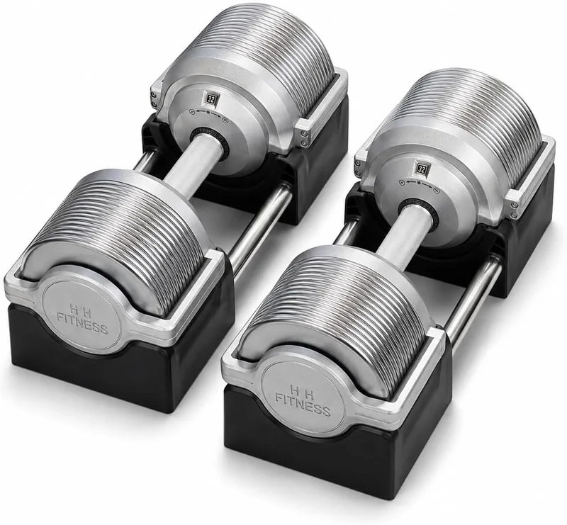 H H FITNESS Adjustable Dumbbells 32 kg
