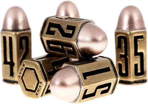 LYNX Bullet Metal Dice Set
